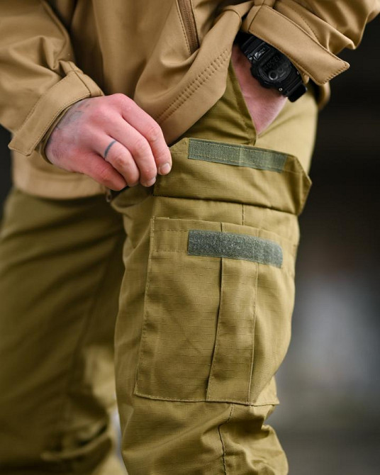 Мужские брюки джоггеры бандит койот лето резинка саржа легкие и прочные Одесса - изображение 19