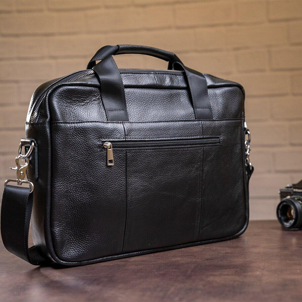 Сумка мужская Vintage 14625 кожаная Черная Киев - изображение 7