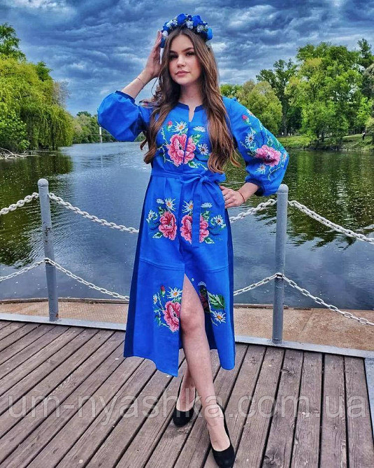 Жіноча вишита сукня на льні Роксолана Кривий Ріг - фото 3