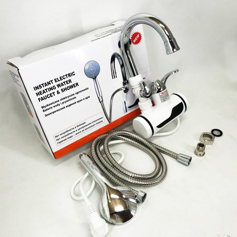 Проточний водонагрівач для гарячої води, Кран миттєвого підігріву, Кран з душем, Проточний нагрівач BF-36 Івано-Франківськ - фото 6