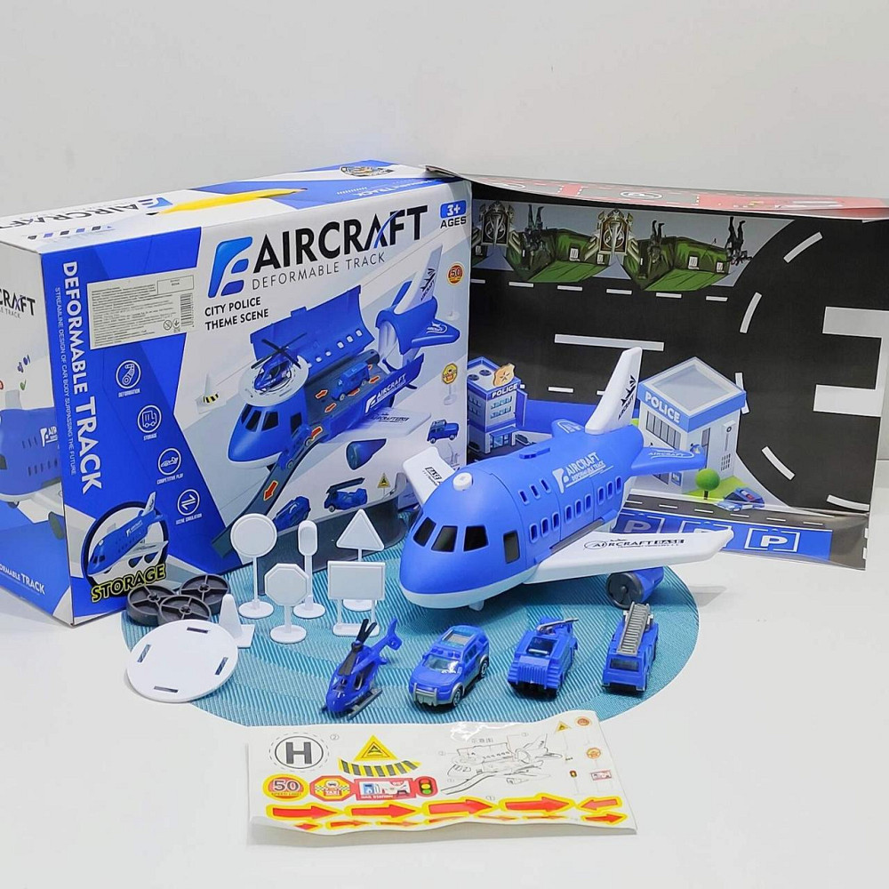 Літак паркування з машинками 4шт з музикою Біло-блакитний (8826A) Чернигов - изображение 7