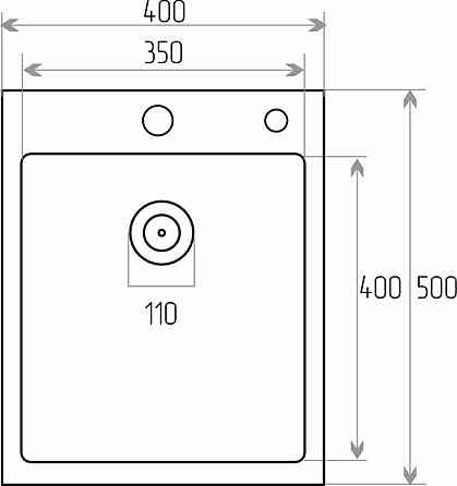 Кухонна мийка PVD чорна 40*50 VALESO Handmade (сифон крулий 3,0/0,8) Коломыя