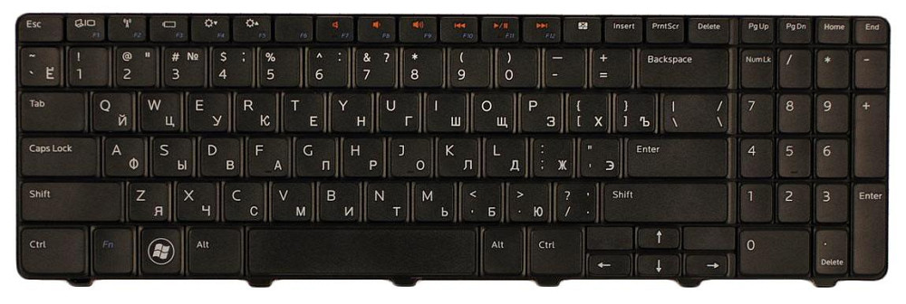 Клавиатура для ноутбука Dell Inspiron (M5010, N5010) Black, RU/ЕN Вінниця - фото 2
