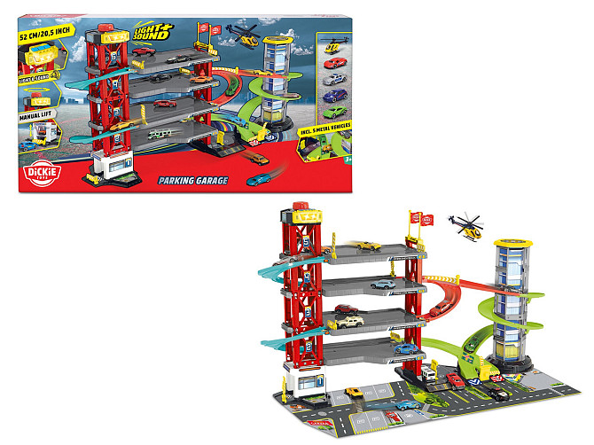 Дитячий ігровий набір Dickie Toys Паркінг 4 поверхи, ліфт, 4 авто та гелікоптер (3339000) Київ - фото 2