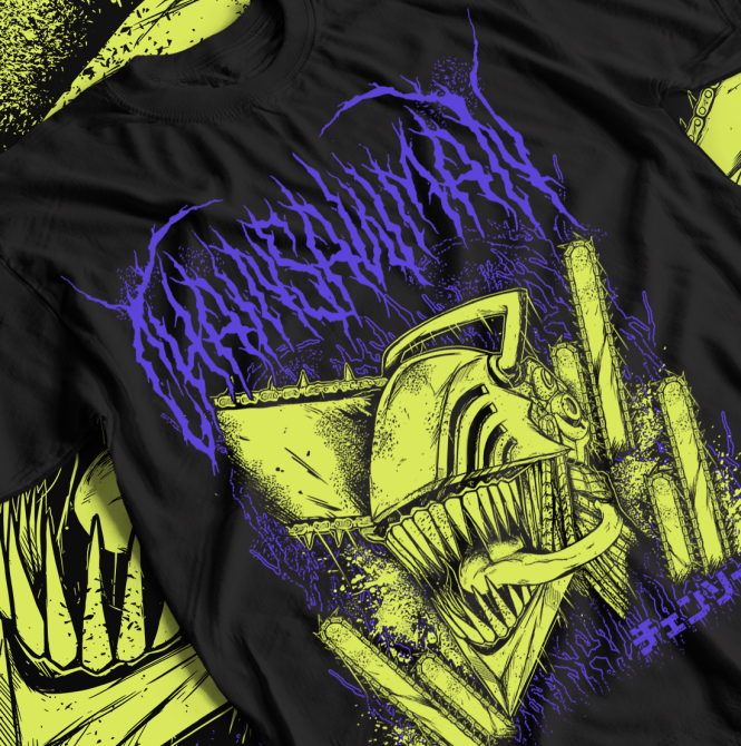 Футболка для мальчика аниме Человек-бензопила оверсайз (рост от 165 до 180 ) Черний AnimeJ0722m Днепр - изображение 1