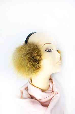 Хутряні навушники зимові дорослі з лисиці Рудий Харків