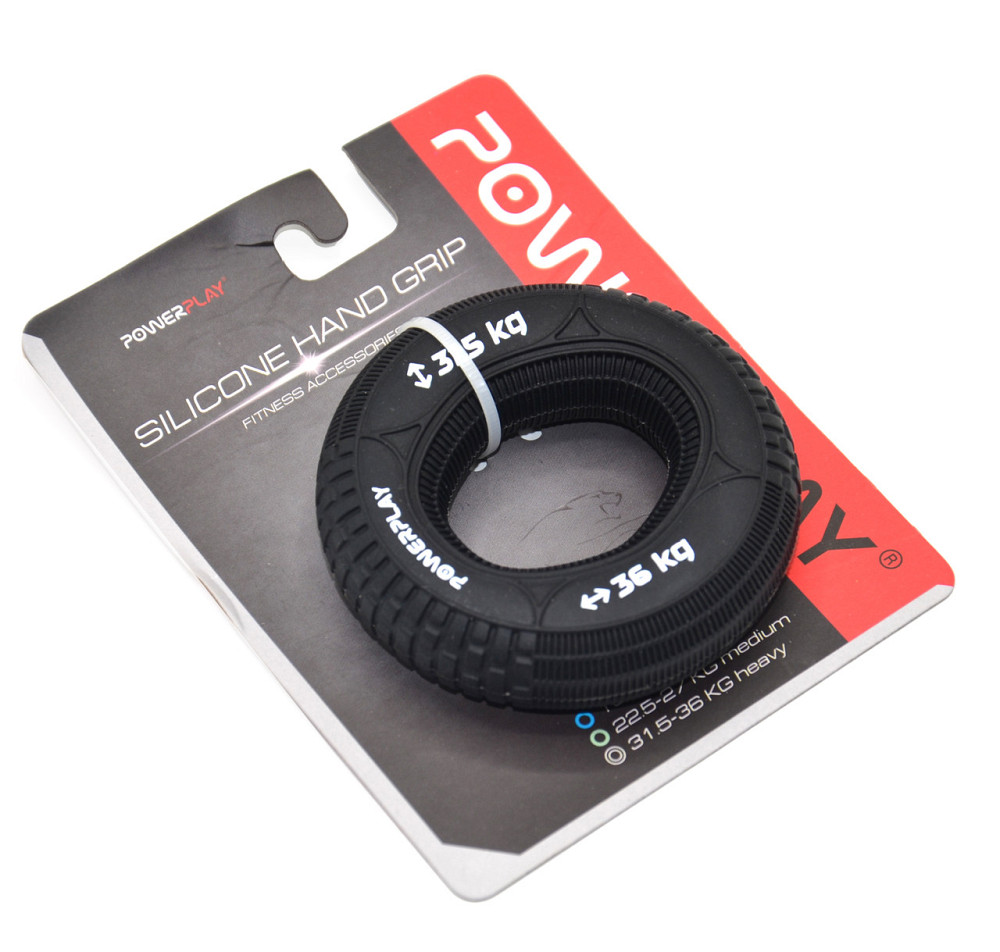Еспандер кистьовий силіконовий PowerPlay PP-4330 Hand Grip Loops Hard 31.5-36 кг. Чорний Каменское - изображение 10