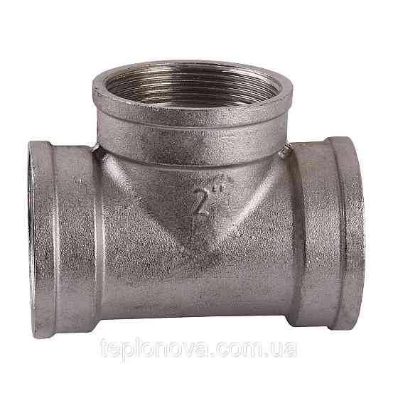 Тройник никелированный 2″ВР х 2″ВР х 2″ВР литейный А0238А(нк) VA Черновцы