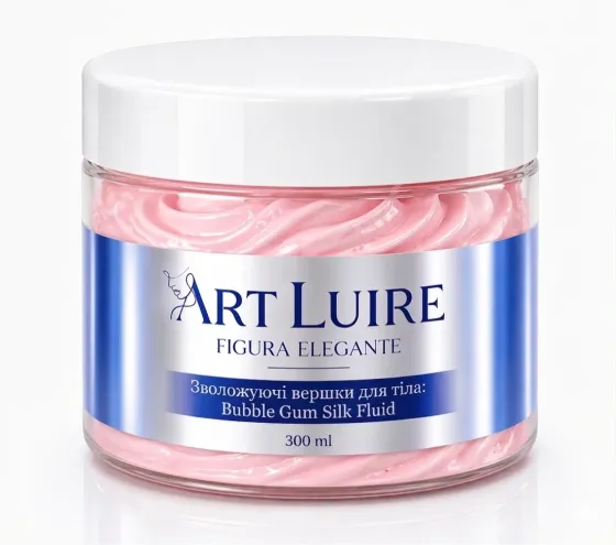 Зволожуючі вершки для тіла Bubble Gum Silk Fluid Art Luire, 300 мл Дніпро