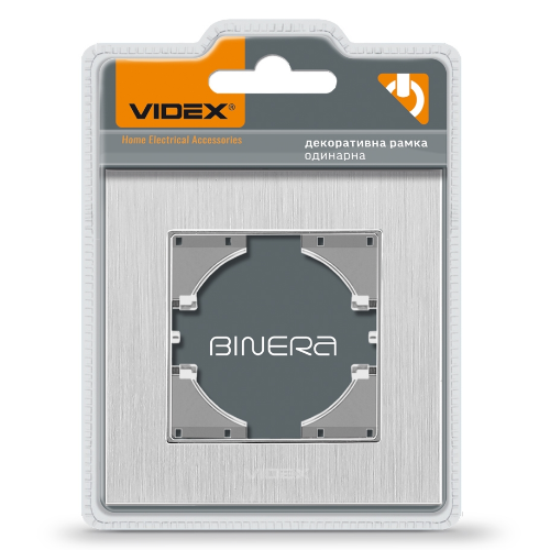 BINERA сріблястий алюміній Рамка горизонтальна 1-а Videx Житомир