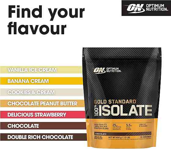 Протеїн Optimum Nutrition Gold Standard 100% Isolate 450 г, Chocolate Луцьк