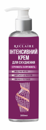 Интенсивный крем для похудения Стройность и упругость Reclaire cosmetics 200 мл Киев