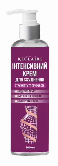 Интенсивный крем для похудения Стройность и упругость Reclaire cosmetics 200 мл Киев - изображение 1