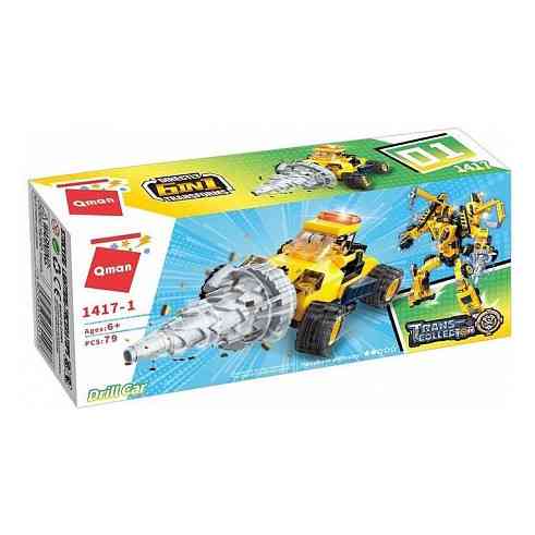Дитячий Конструктор Qman 1417-1-6 будтехніка, 79 дет  Drill Car Вінниця
