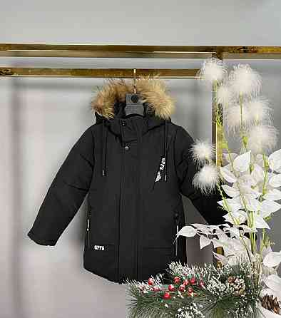 Детская куртка на мальчика зима черная 122,128 Николаев