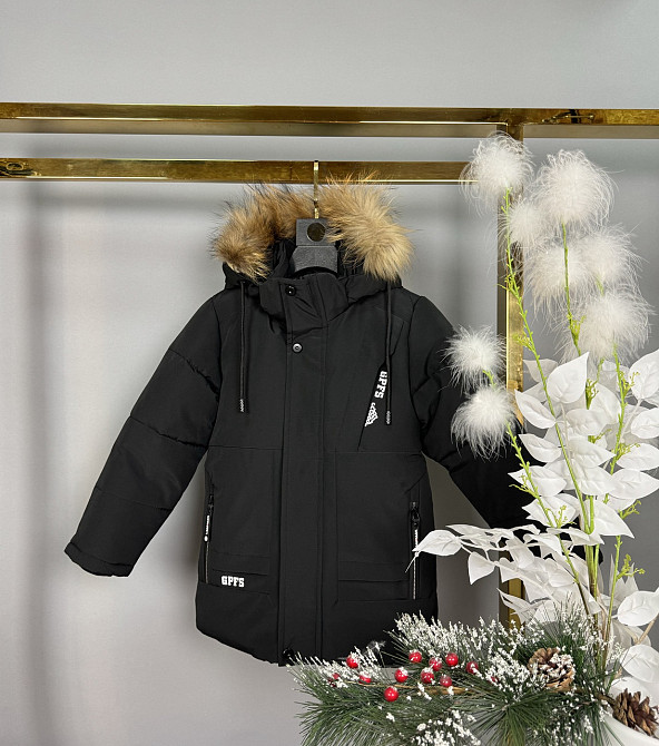 Детская куртка на мальчика зима черная 122,128 Николаев - изображение 1