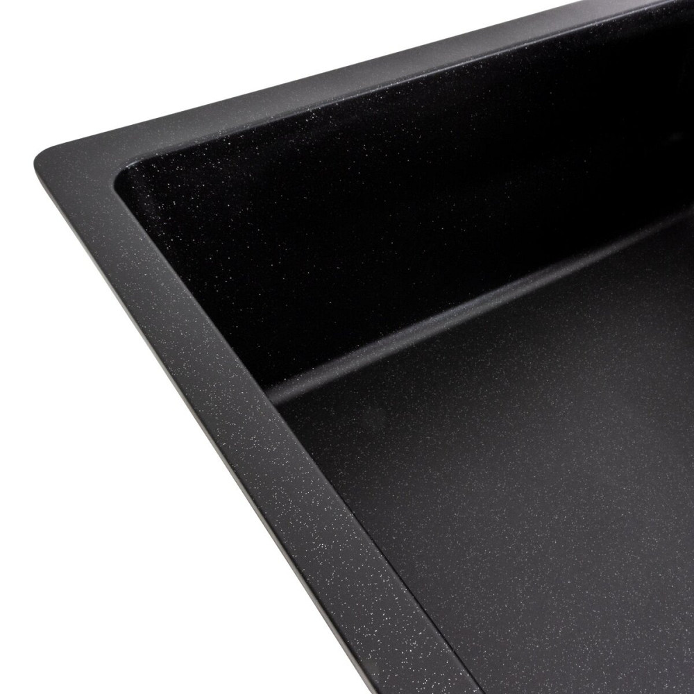 Гранітна мийка для кухні VALESO ROMA 7850 матова Чорний металік Коломыя - изображение 4