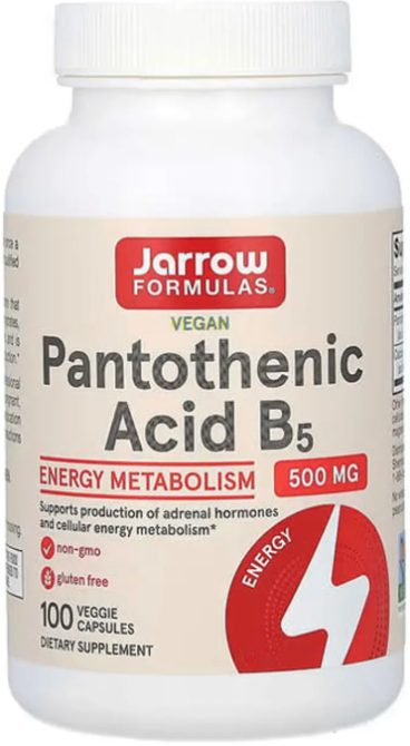 Пантотеновая кислота Jarrow Formulas Pantothenic Acid B5 500 мг 100 капс Киев - изображение 1