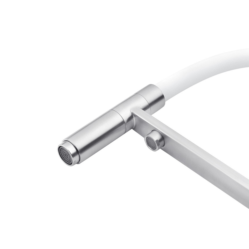 Смеситель для кухни с подключением к фильтру Kroner KRP Edelstahl Klassisch - ESG03815WHI белый/сатин Киев - изображение 8