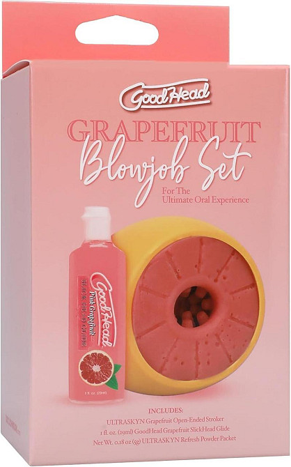 Набор для минета Doc Johnson GoodHead Grapefruit Blowjob Set - Yellow (мятая упаковка!!!) Sex Aura Киев - изображение 6