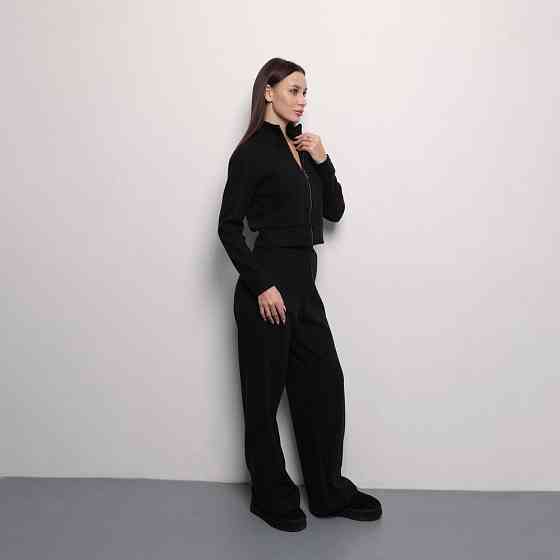 Женский повседневный костюм черный. Костюм женский Pobedov Twin черный. Киев