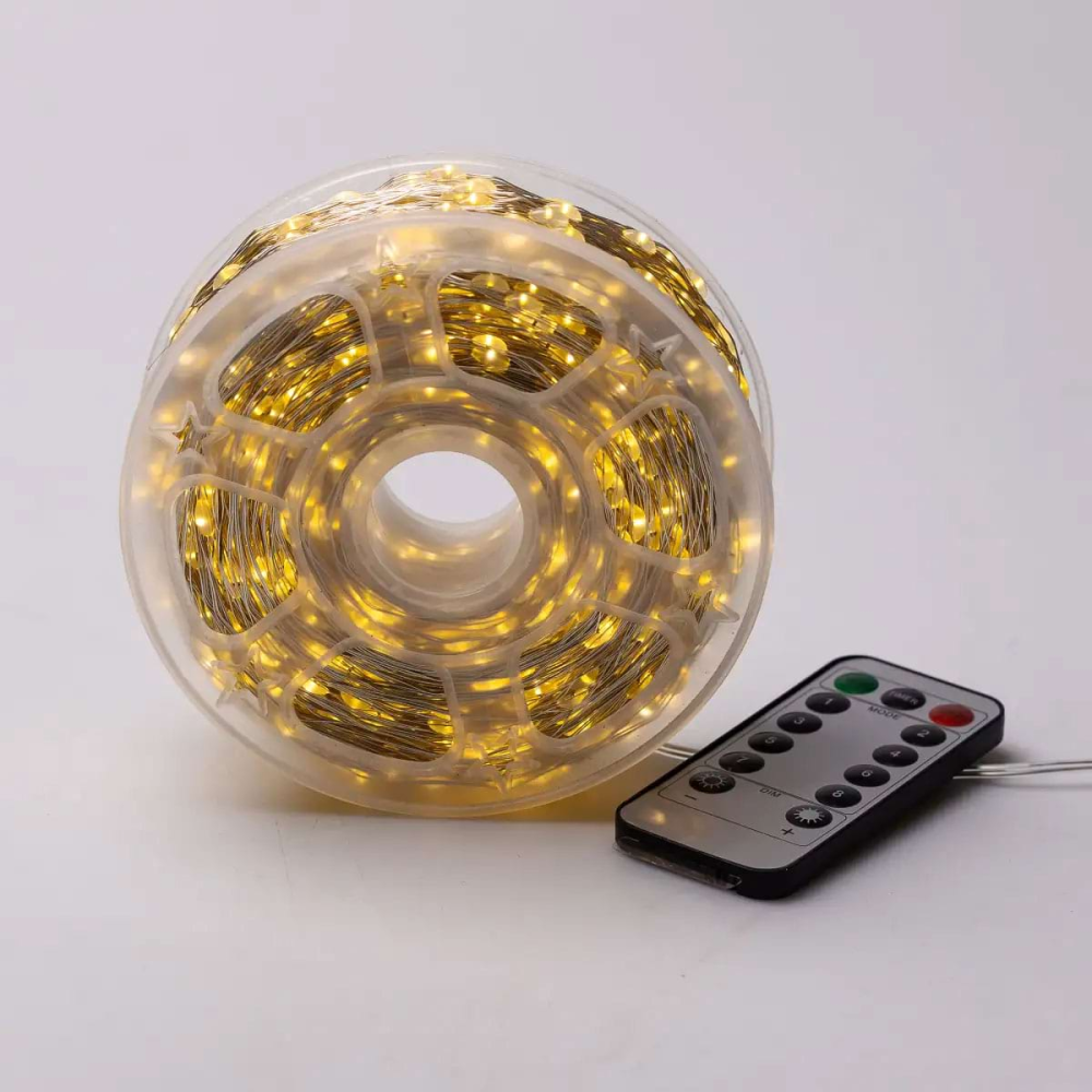 Гірлянда "Роса" на пульті, 200 м, 2000 LED, білий провід Київ - фото 3