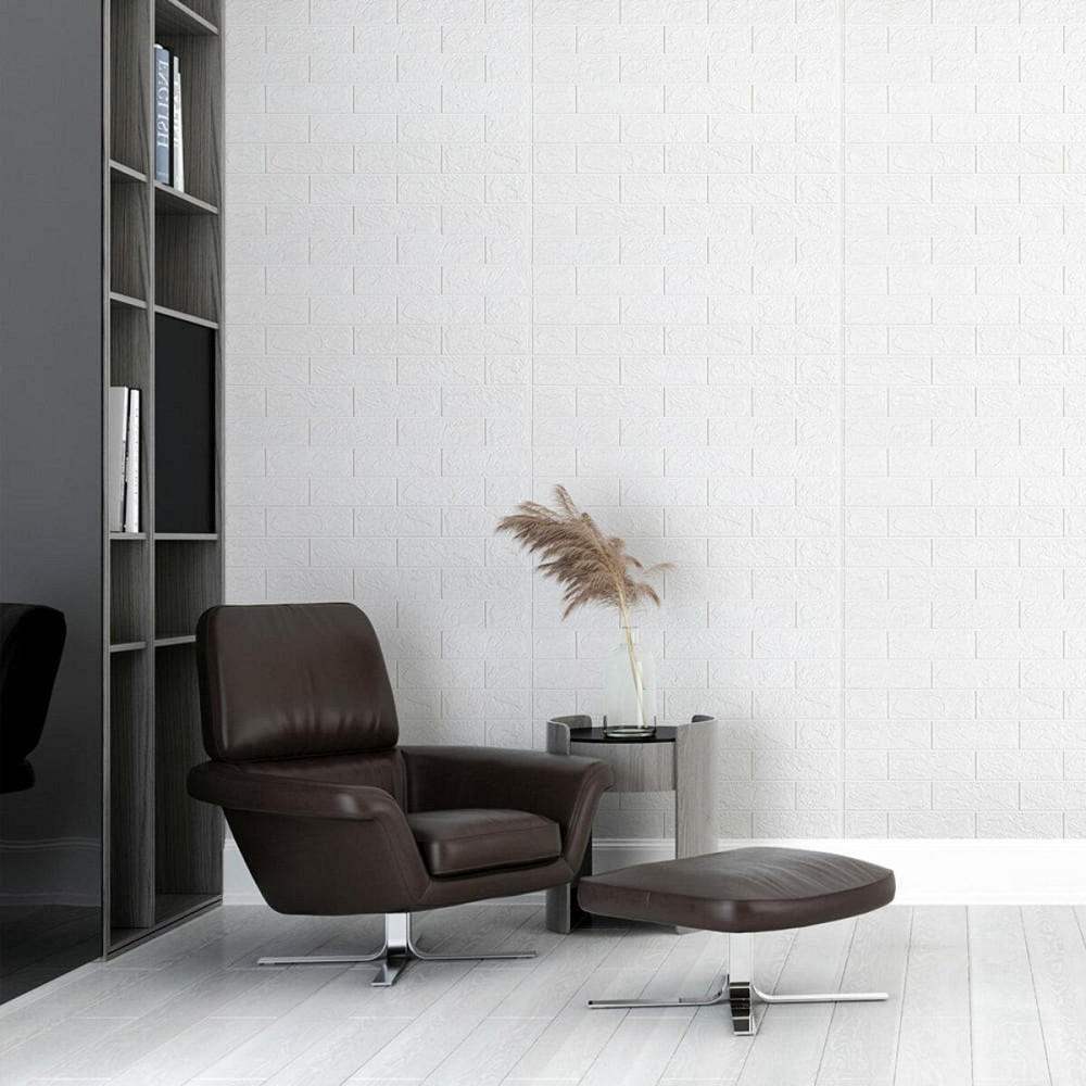 Самоклеющаяся 3D панель под белый кирпич в рулоне 19600x700x3мм (R001-3-20) SW-00001392 Киев - изображение 5