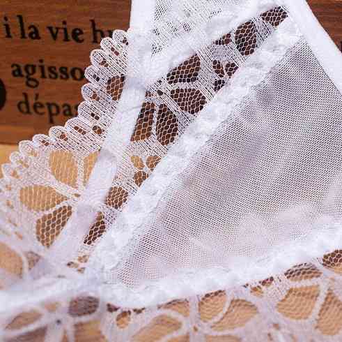 Еротичні стрінги білі - розмір універсальний, резинка до 90см Київ