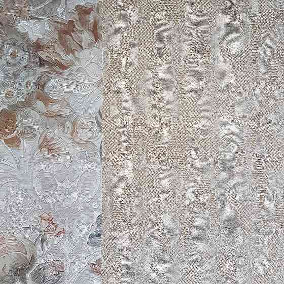 Шпалери метрові вінілові на флізелін Yuanlong Samsara метрові однотонні під шкіру пісочний Київ