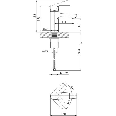 Смеситель Kroner Oker-C010 (CV019667) Винница - изображение 7