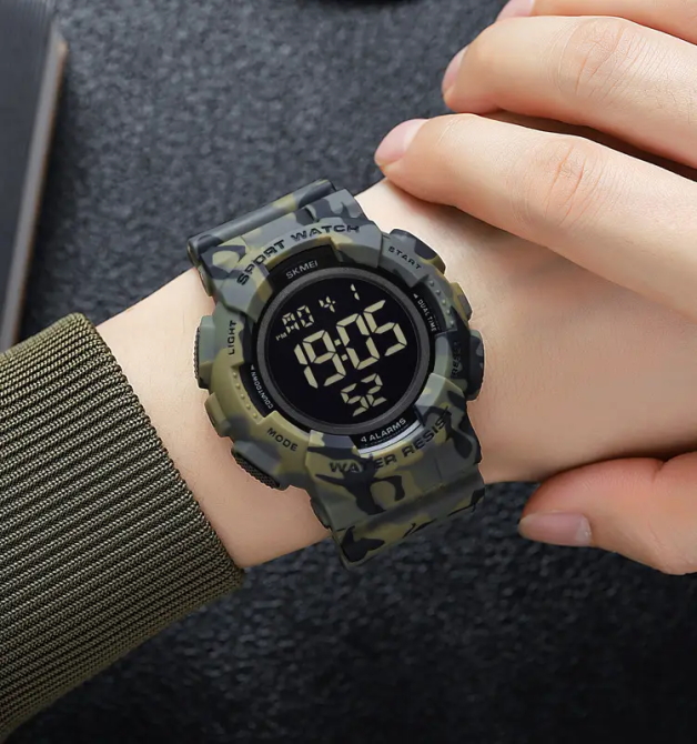 Чоловічий наручний спортивний годинник Skmei 2081 Камуфляж з чорним Вінниця - фото 6