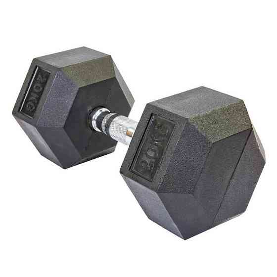 Гантель 20 кг цельная шестигранная гексагональная Zelart Киев