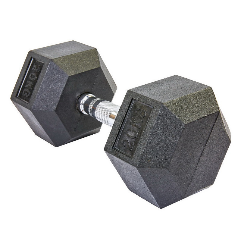 Гантель 20 кг цельная шестигранная гексагональная Zelart Киев - изображение 1