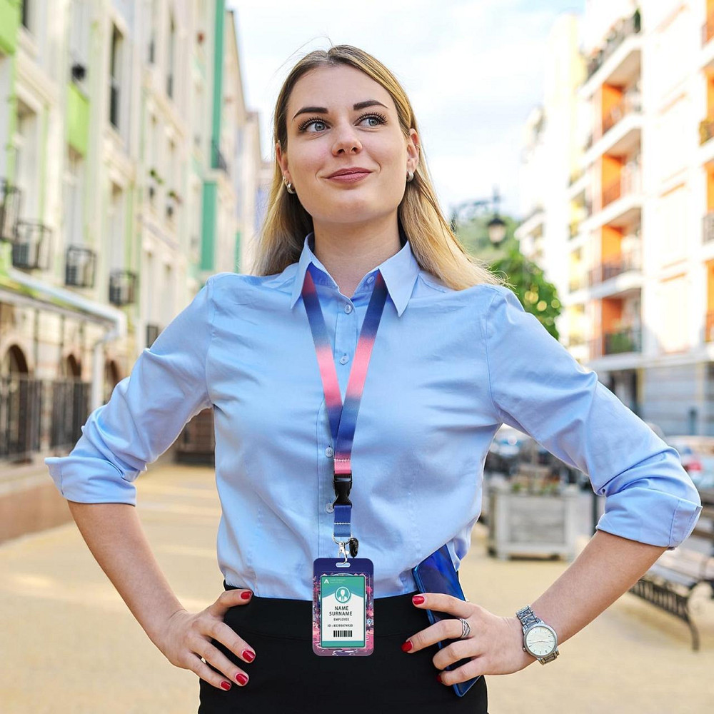 Держатель для ID-карты с ремешком карабином и удлинителем для учителя медсестры студента Киев - изображение 4