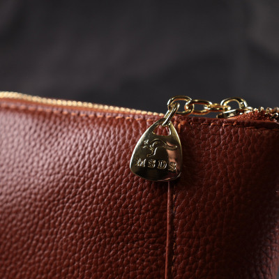 Сумка Vintage Жіноча через плече з натуральної шкіри Коричнева (22300) Вінниця - фото 5