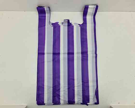 Пакет майка полиэтиленовая 50мкм Полоса (43х75) №4 (100 шт) Харьков