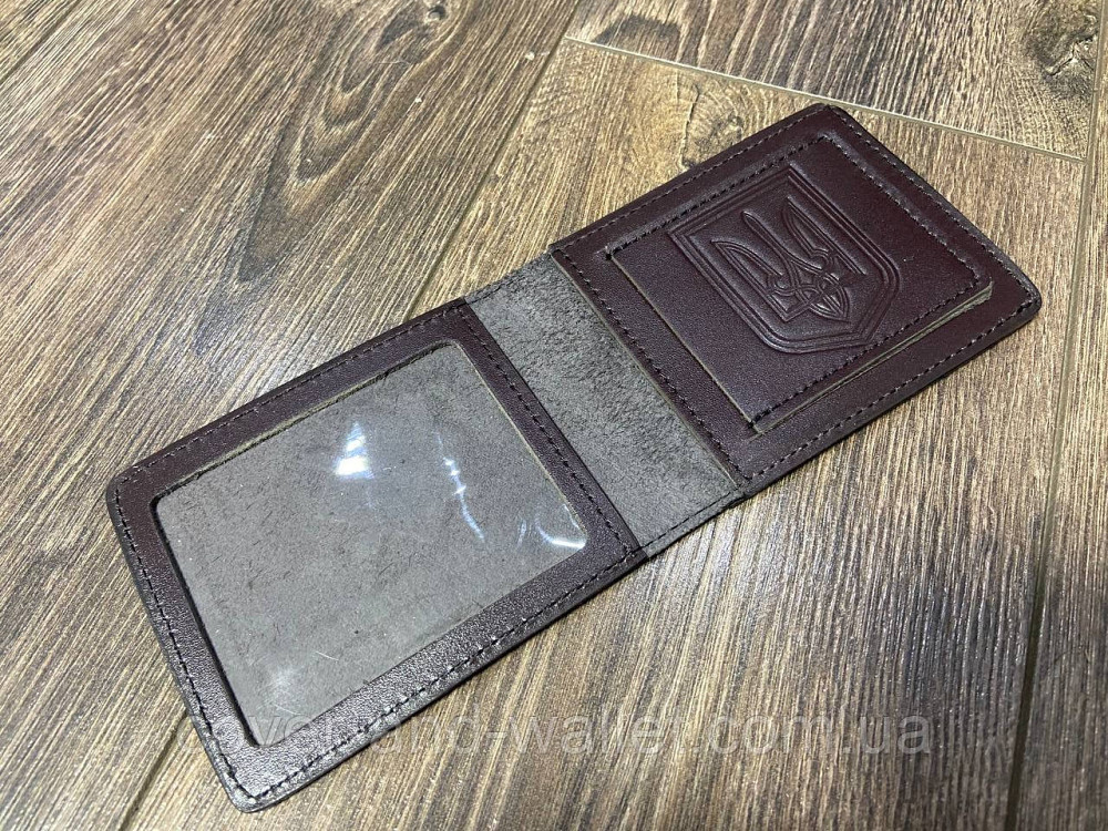 Шкіряна обкладинка на посвідчення УДО (Управління державної охорони) Київ - фото 3