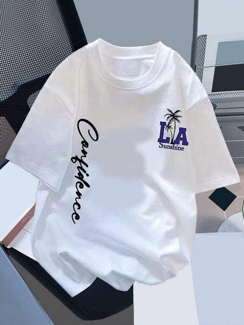 Футболка чоловіча с принтом  42 Біла 2664090325 Дніпро - фото 1