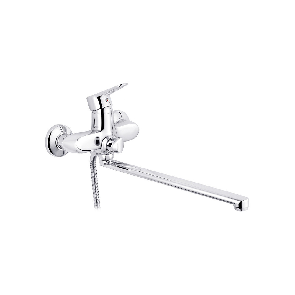 Змішувач для ванни Kroner KRM Elbe - C071 з душовим гарнітуром, хром Київ - фото 3