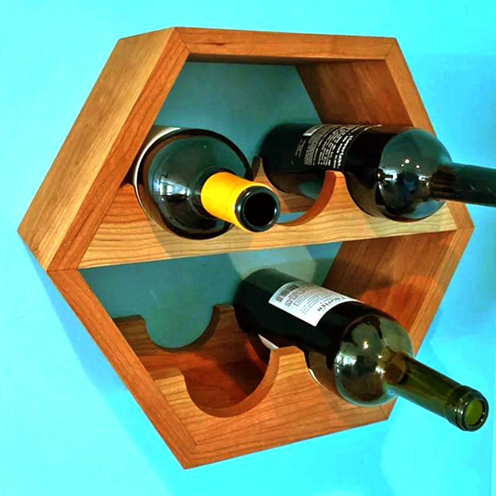 Настінна винна полиця "Куруме" охра Миколаїв - фото 1