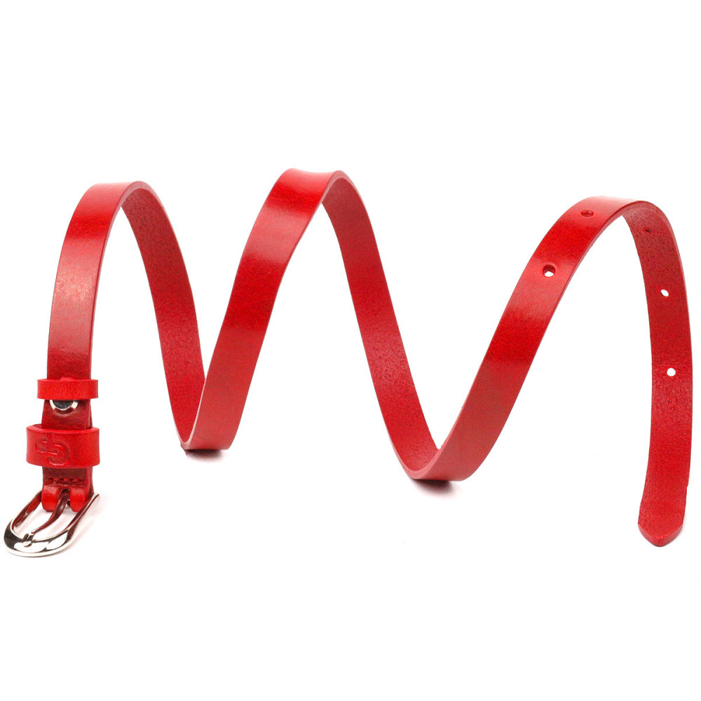 Яркий женский ремень из натуральной кожи Grande Pelle 21439 Красный Киев - изображение 7