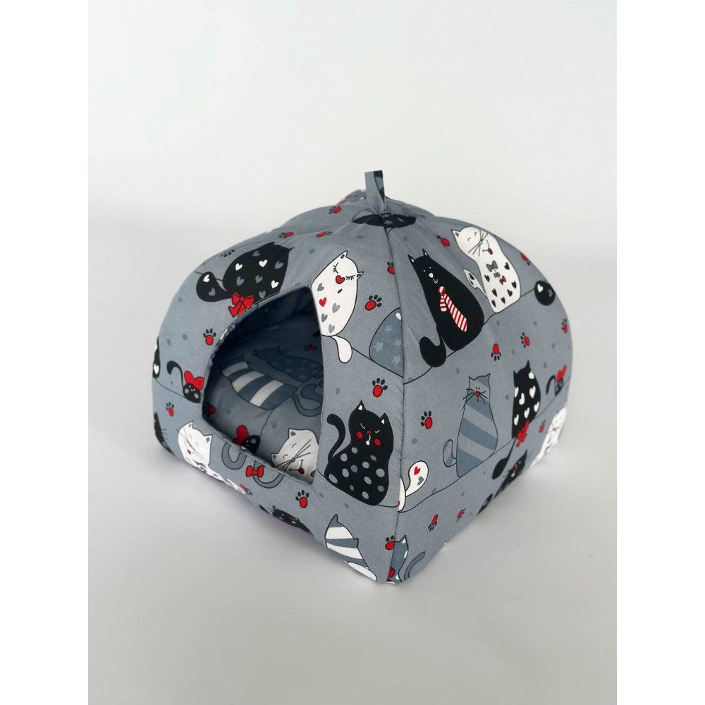 М'який будиночок для домашніх тварин собак та котів 1352 M (50*50см), Сірий Киев - изображение 1