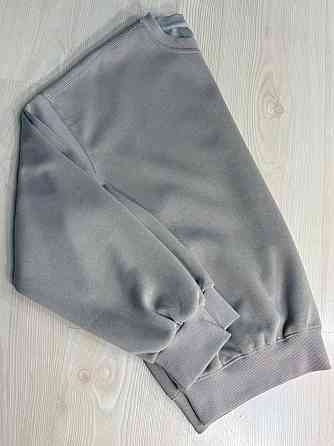 Свитшот женский A-N 30070-1 базовый оверсайз однотонный, бежевый, one size Киев