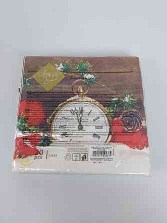 Салфетки бумажнае новогодние(ЗЗхЗЗ, 18шт)