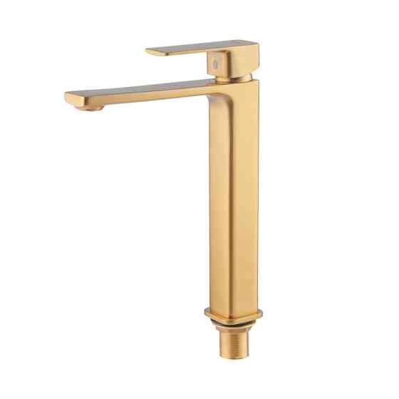 Змішувач для умивальника високий Haiba KUBUS 001  BRUSHED GOLD   ( HB9623 ) 26257 Харьков