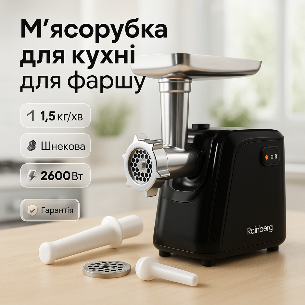 Кухонная качественная электромясорубка для дома Rainberg, Мясорубка для приготовления, Мини мясорубки GJ-88 Львов - изображение 20