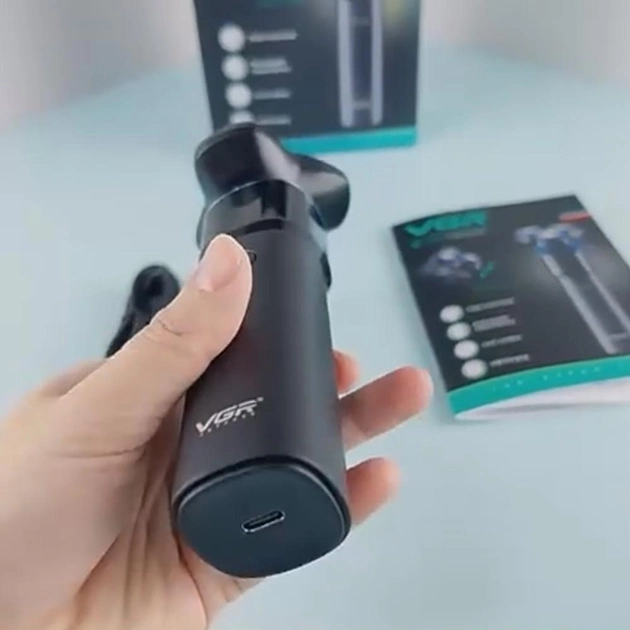 Портативна водонепроникна електробритва VGR V-325 Вінниця - фото 10