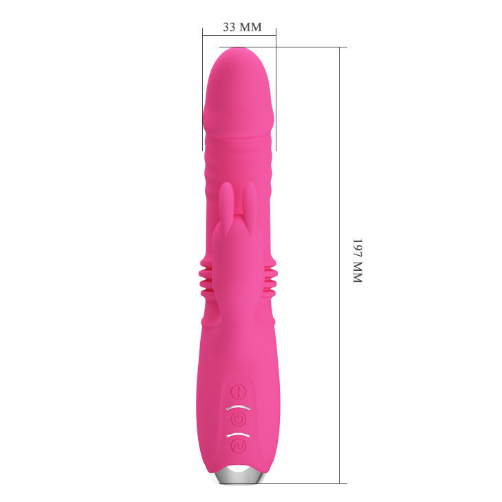 Вибратор-кролик с фрикциями Pretty Love Dorothy, розовый, 19.7 х 3.3 см Sex Aura Киев - изображение 5