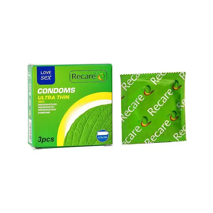 Презервативи Ultra Thin Mint Condoms 3 шт, ультратонкі, аромат: м'ята Львів - фото 1