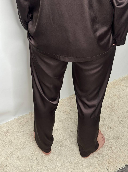 Мужская пижама шелк Шоколадный XL Харьков - изображение 8